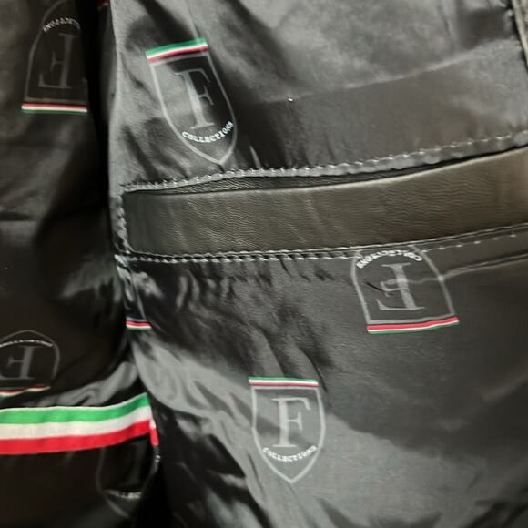 NWT F - COLLECTION faux leather and suede men's jacket ITALY EU S - Picture 8 of 10